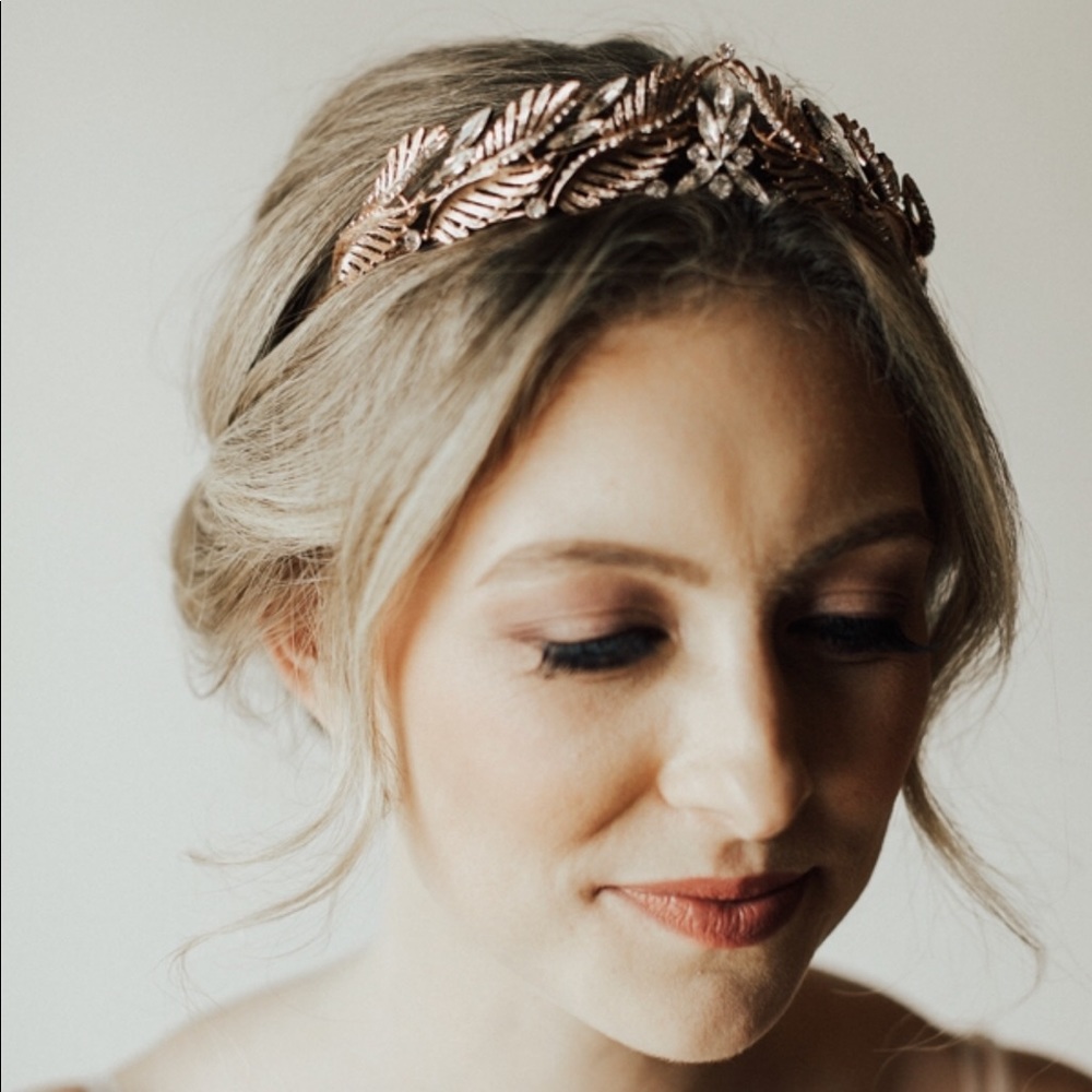 Untamed Petals Reyes Rose Gold Tiara Headband